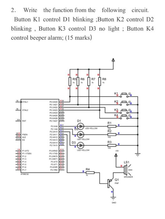 Solved 2. Write The Function From The Following Circuit. | Chegg.com