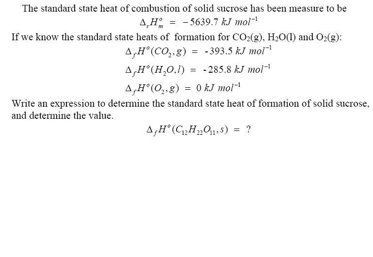 solved-the-standard-state-heat-of-combustion-of-solid-chegg