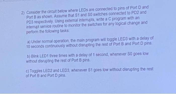 2) Consider The Circuit Below Where LEDs Are | Chegg.com