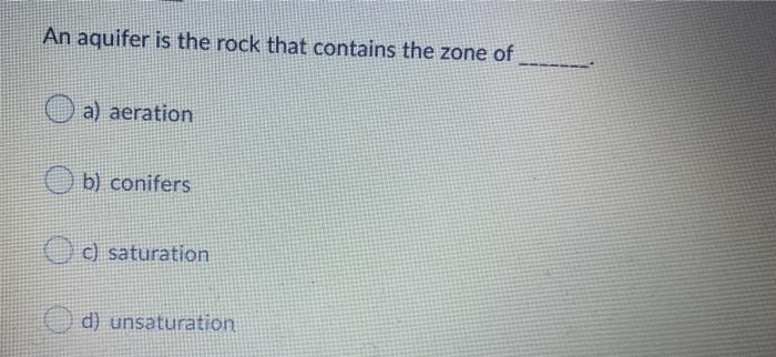 Solved An unconfined aquifer is a) A body that does not | Chegg.com