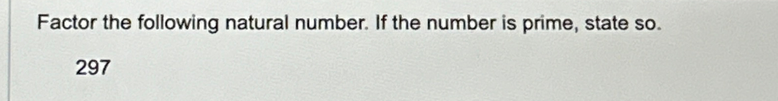 which natural number has only one factor