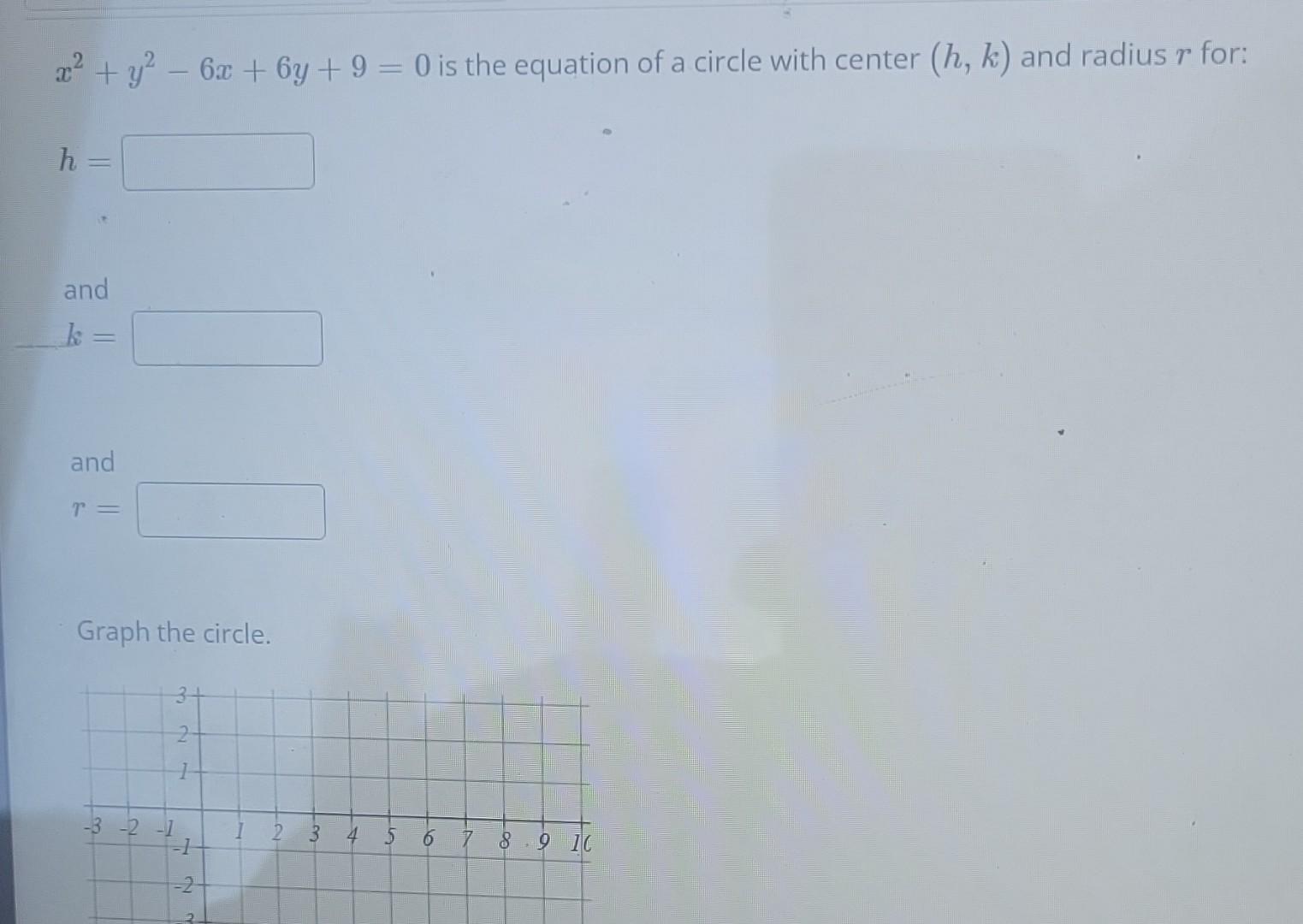 Solved Find the standard form for the equation of a circle | Chegg.com