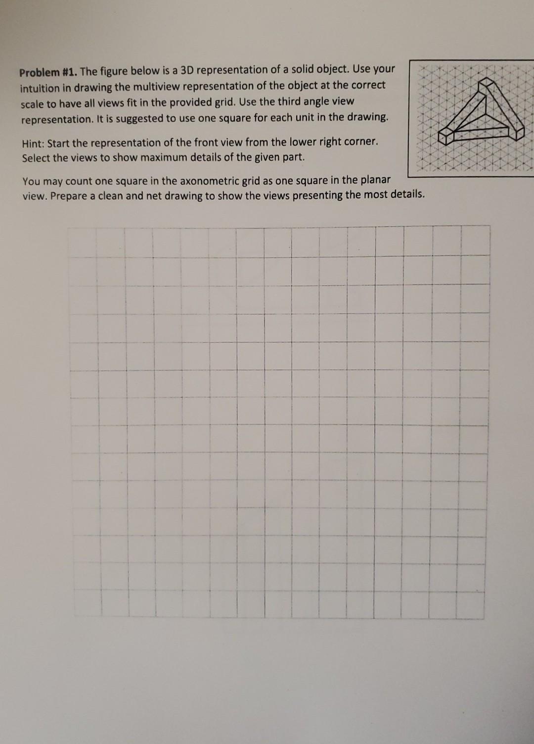 Solved Problem #1. The figure below is a 3D representation | Chegg.com