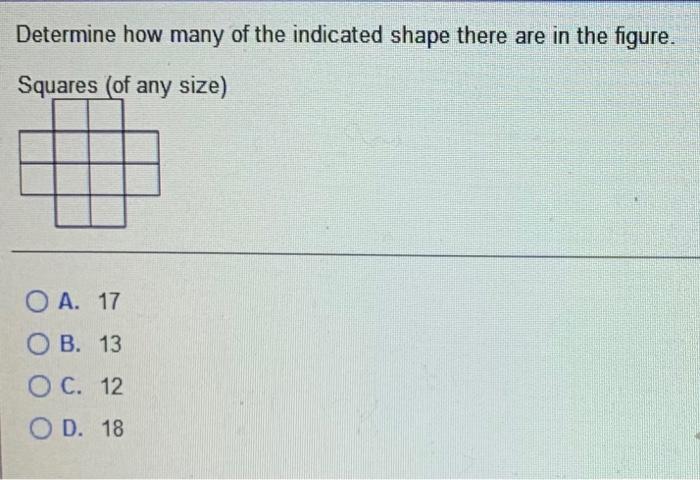 Solved Determine how many of the indicated shape there are | Chegg.com