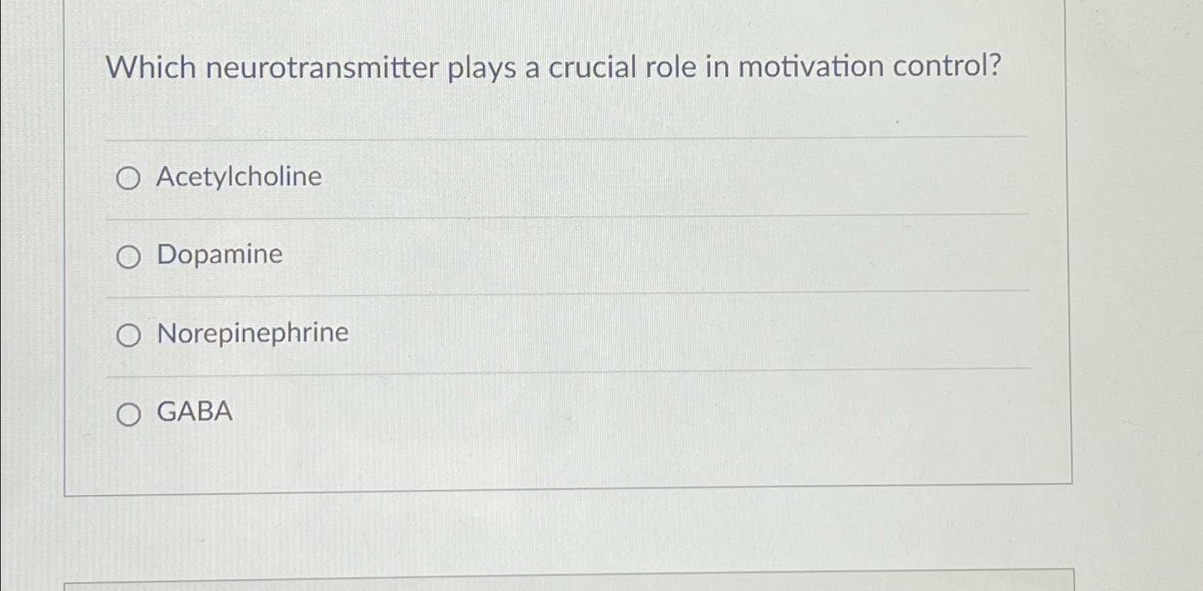 Solved Which Neurotransmitter Plays A Crucial Role In Chegg