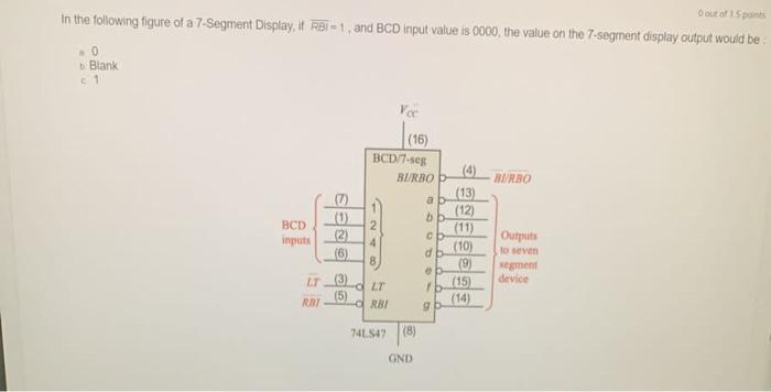 Solved O out of In the following figure of a 7-Segment | Chegg.com