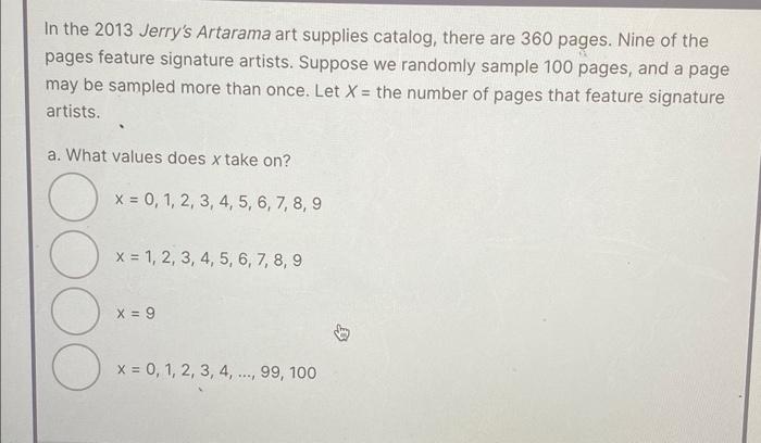 Solved In the 2013 Jerry's Artarama art supplies catalog, | Chegg.com