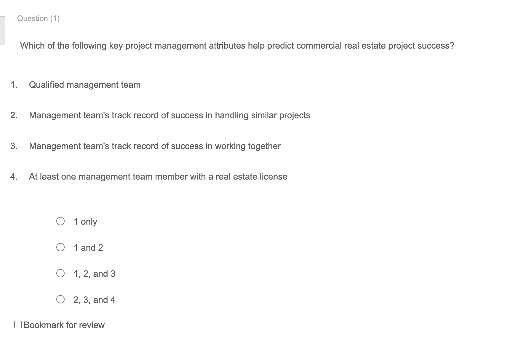 Solved Question (1)Which of the following key project | Chegg.com