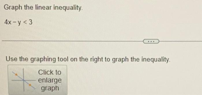 Solved Graph The Linear Inequality 4x−y 6242