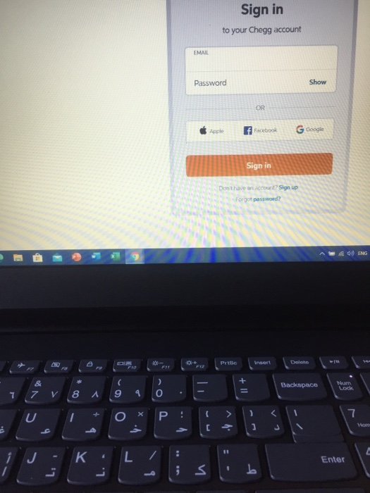 Solved Sign in to your Chegg account EMAIL Password Show OR ...