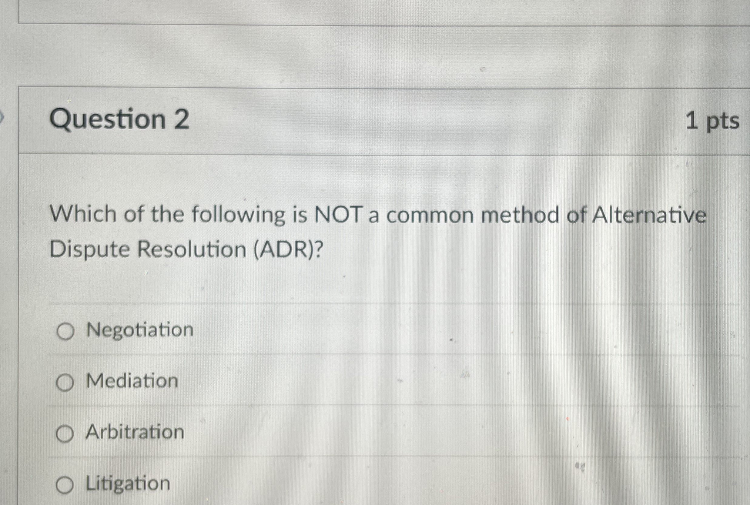 Solved Question 2Which of the following is NOT a common | Chegg.com