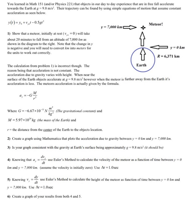 Solved You Learned In Math 151 And Or Physics 221 That Chegg Com