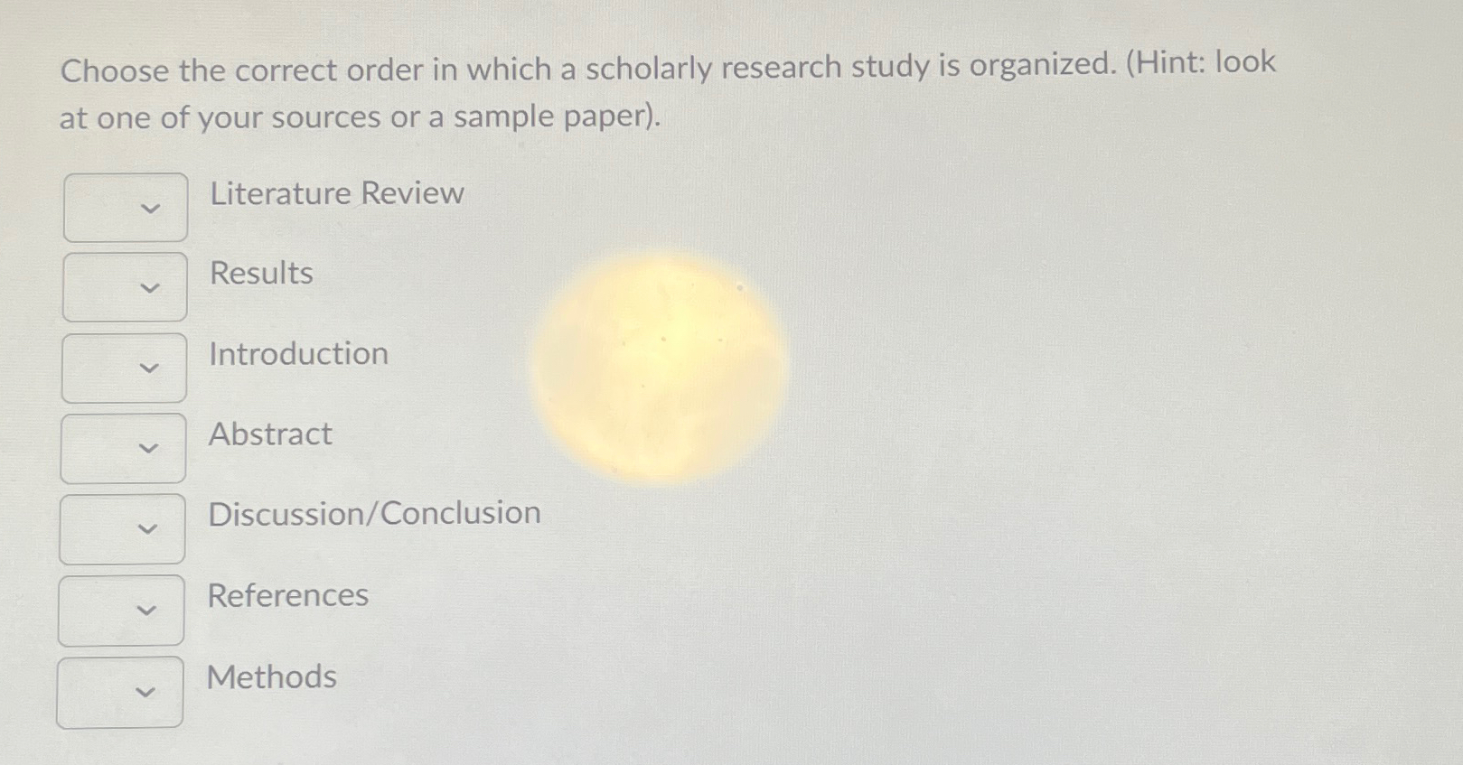 correct order for research paper