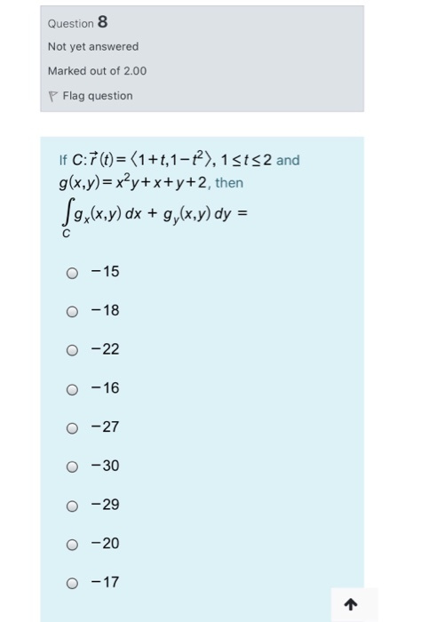 Solved Question 8 Not yet answered Marked out of 2.00 P Flag | Chegg.com