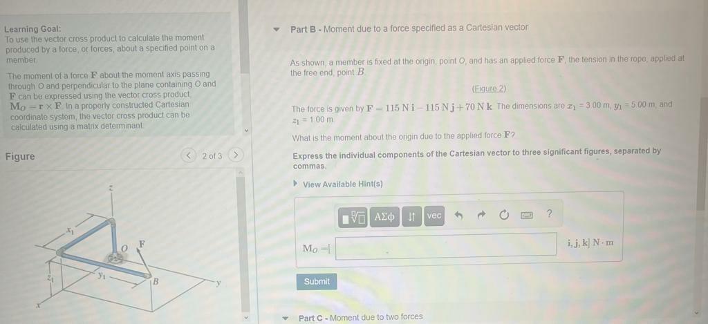 Solved Learning Goal: To Use The Vector Cross Product To | Chegg.com ...