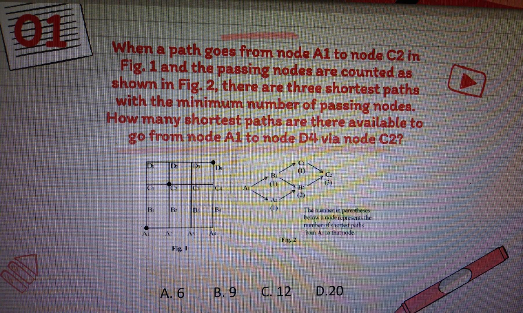 Solved When a path goes from node Al to node C2 in Fig. 1 | Chegg.com