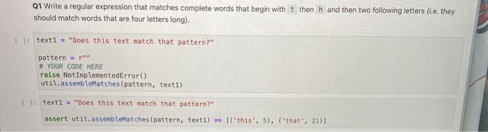 Solved Q1 Write a regular expression that matches complete | Chegg.com