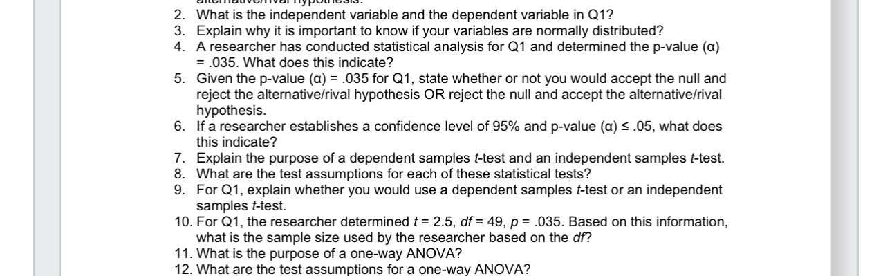 What is the independent variable and the dependent | Chegg.com
