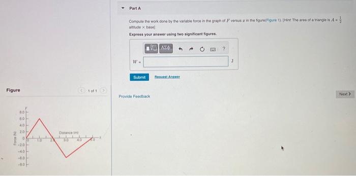 Solved Part A Compute the work done by the variable force in | Chegg.com
