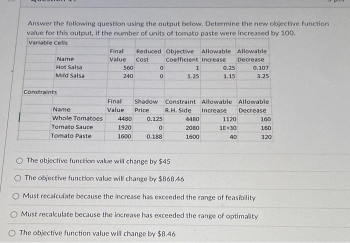 Solved Answer the following question using the output below. | Chegg.com