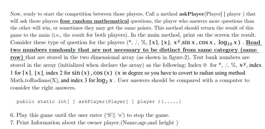 Solved Write a Java program that does the following: Your | Chegg.com