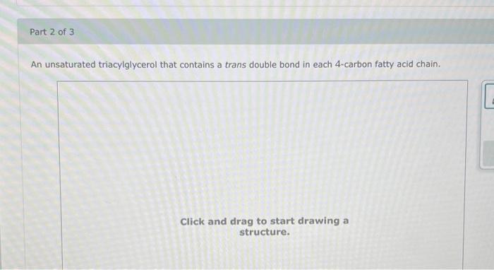 An unsaturated triacylglycerol that contains a trans double bond in each 4-carbon fatty acid chain.
