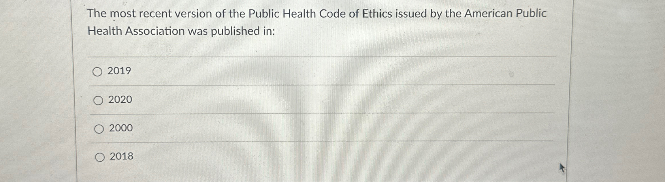 Solved The most recent version of the Public Health Code of | Chegg.com