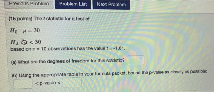 Solved Previous Problem Problem List Next Problem (15 | Chegg.com