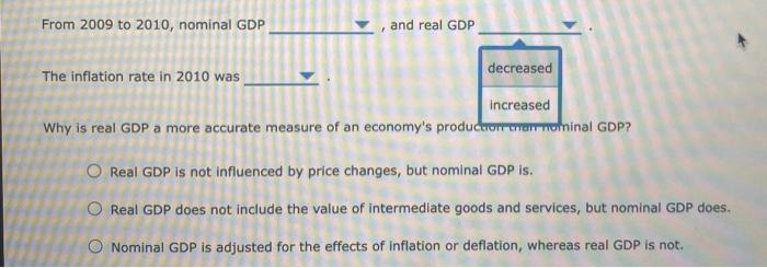 Solved 7. Real versus nominal values and correcting for | Chegg.com