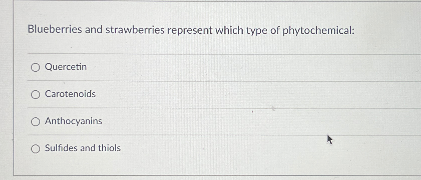 Solved Blueberries and strawberries represent which type of