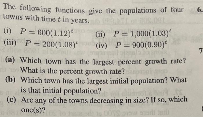 Solved The following functions give the populations of four | Chegg.com