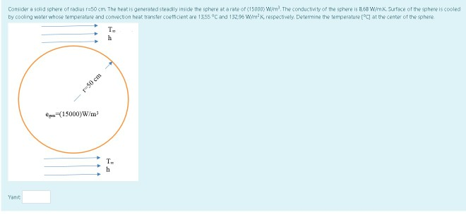 Solved Consider a solid sphere of radius r=50 cm The heat is | Chegg.com