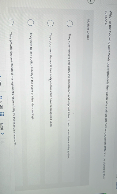 Solved Which of the following statements best represents the | Chegg.com