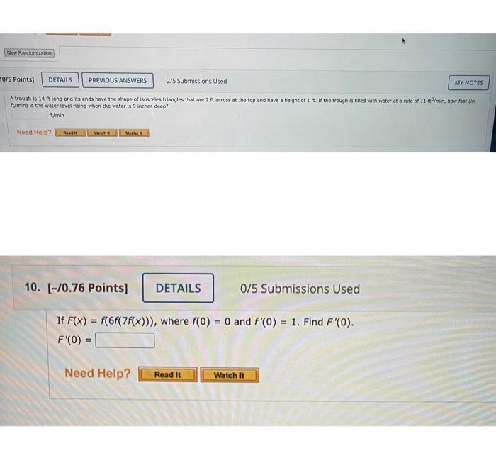 Solved New Randomation Lors Points) DETAILS PREVIOUS ANSWERS | Chegg.com