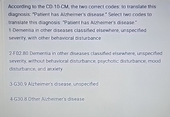Solved According to the CD-10-CM, ﻿the two correct codes: to | Chegg.com