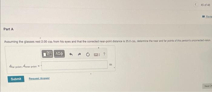 Solved A person's prescription for his new bifocal | Chegg.com