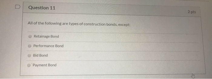 Solved Question 11 2 pts All of the following are types of | Chegg.com