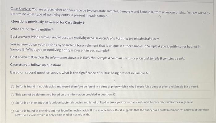 Solved Case Study 1: You are a researcher and you receive | Chegg.com