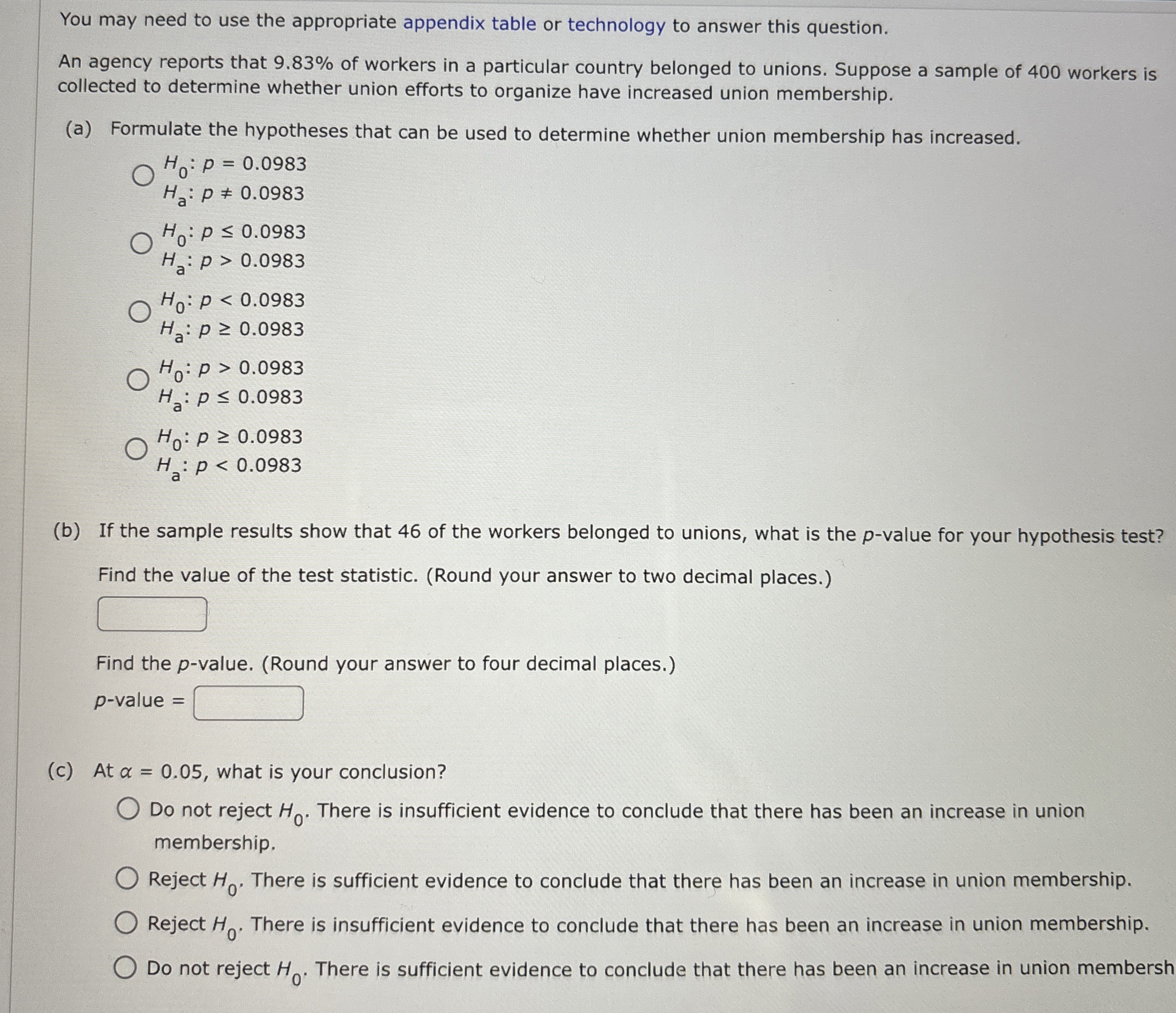 Solved You may need to use the appropriate appendix table or | Chegg.com