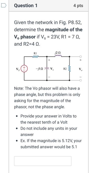 Solved Given the network in Fig. P8.52, determine the | Chegg.com