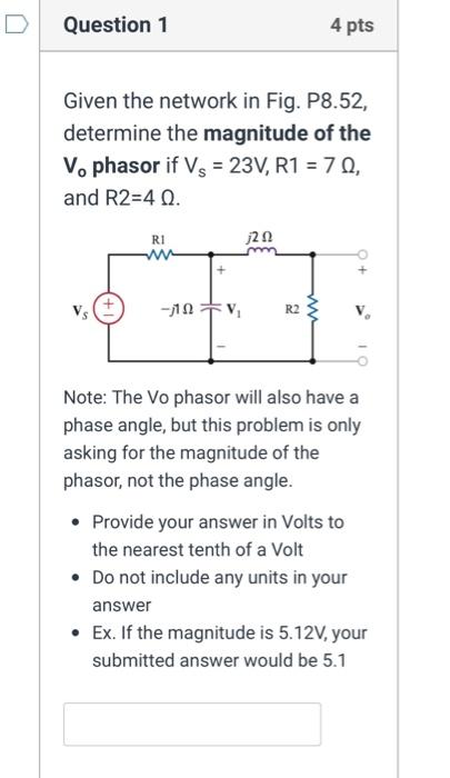 Solved Given The Network In Fig. P8.52, Determine The | Chegg.com