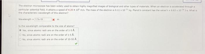 Solved The electron microscope has been widely used to | Chegg.com
