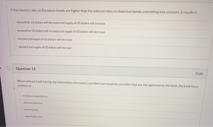 Solved When the US dollar appreciates, US exports__and | Chegg.com