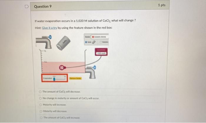 Solved D Question 9 1 pts If water evaporation occurs in a | Chegg.com