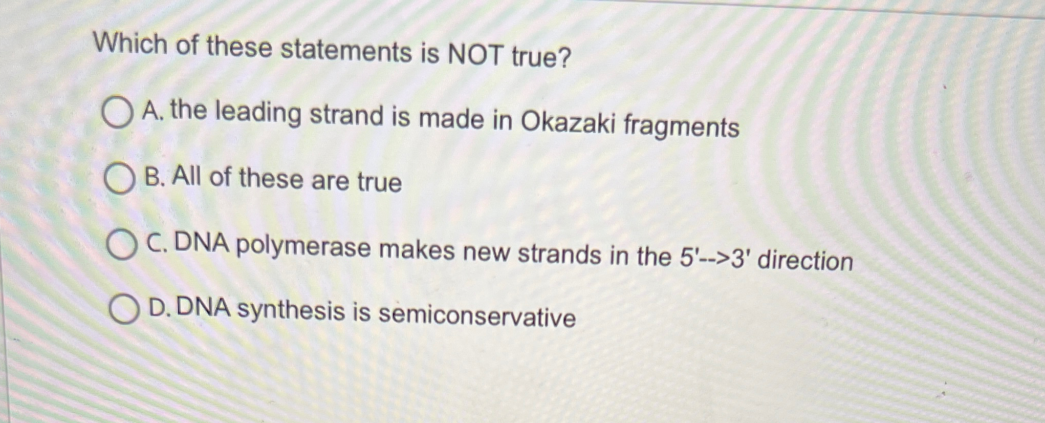 Solved Which of these statements is NOT true?A. ﻿the leading | Chegg.com