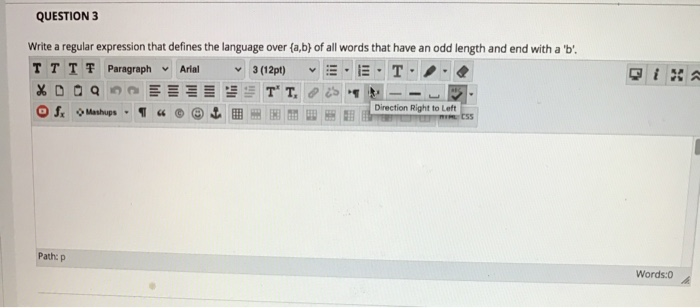 Solved QUESTION 3 Write a regular expression that defines | Chegg.com