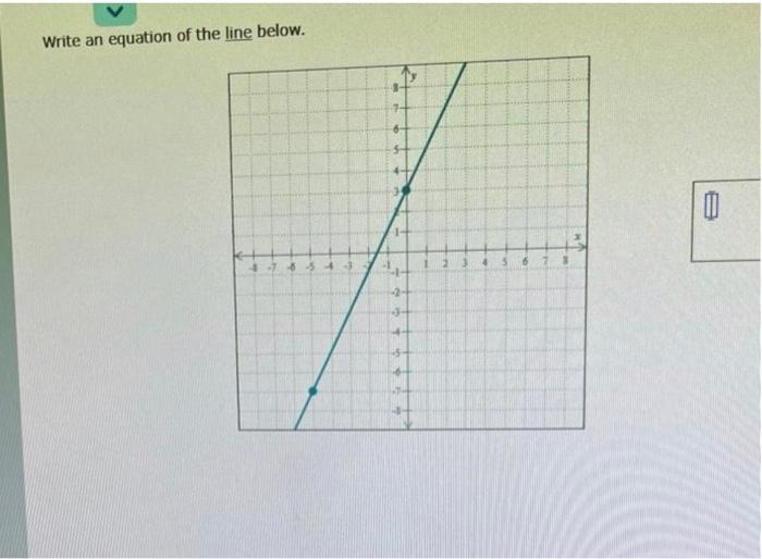 Solved Write an equation of the line below. | Chegg.com