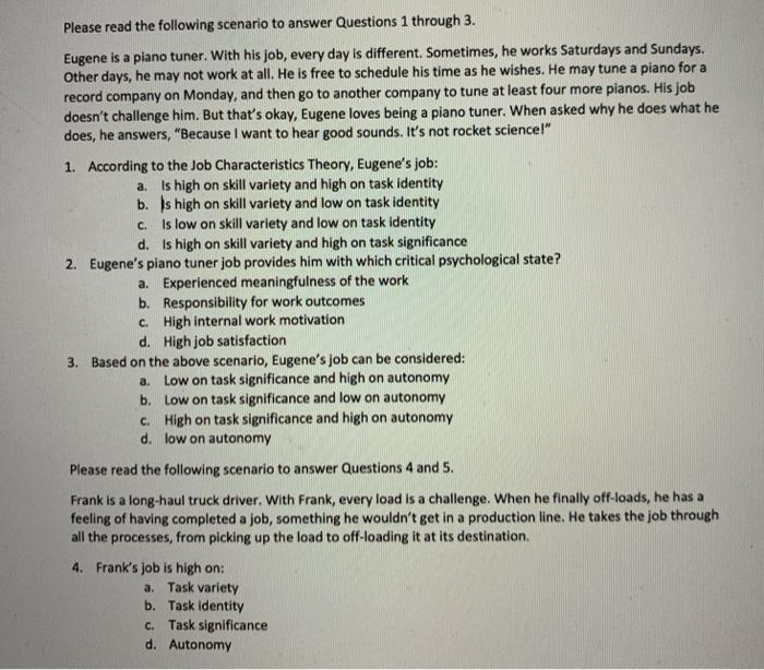 Solved a C. Please read the following scenario to answer | Chegg.com