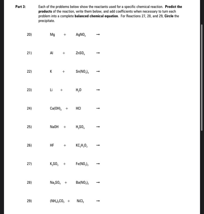 Translate The Following Sentence Into Chemical Equation And Then ...