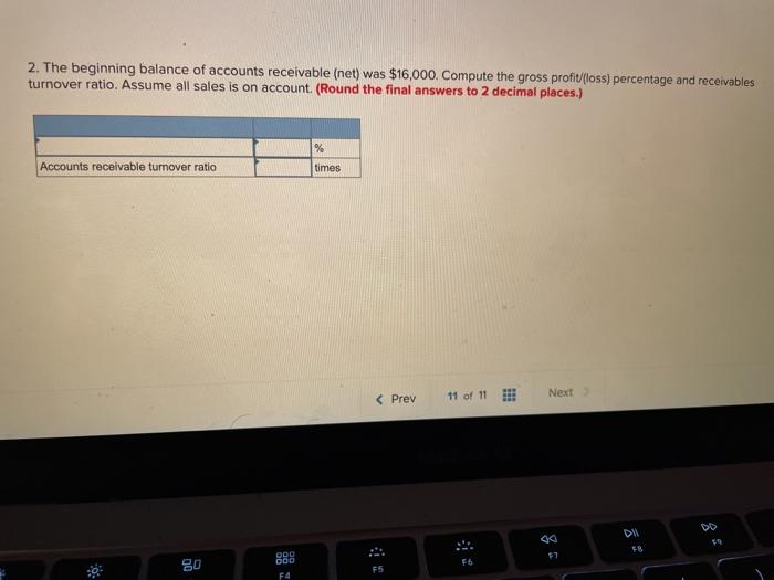 solved-2-the-beginning-balance-of-accounts-receivable-net-chegg